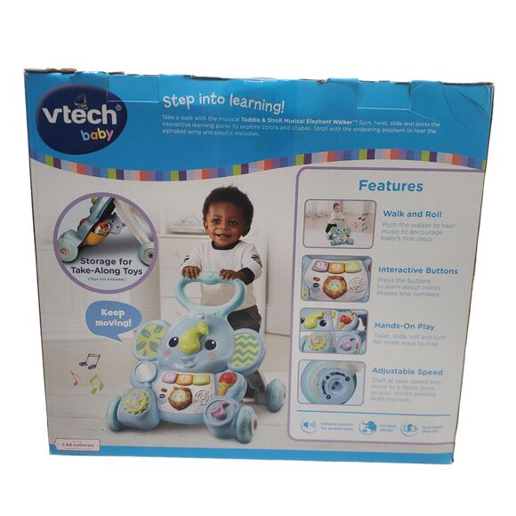 VTech Toddle & Stroll Musical Elephant Walker NEW! - Picture 2 of 7